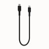 KABEL USB-C / USB-C Greencell PowerFlex 30cm PD 100W czarny silikonowy